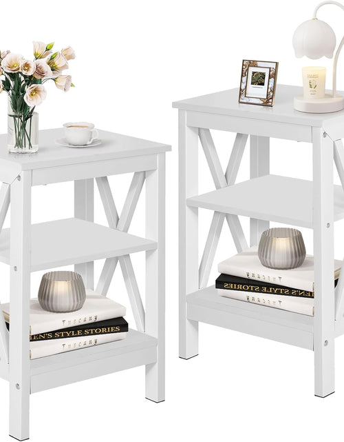 Load image into Gallery viewer, Modern Nightstands X-Design Side End Table Night Stand with Storage Shelf for Bedroom,Living Room,

