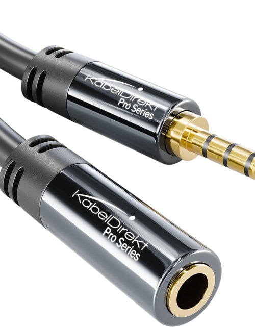 Load image into Gallery viewer, Headset Extension Lead/Extension Cable with Break-Proof Metal Plug – 6Ft (Ideal for Connecting a Gaming Headset or Headphones with Microphone, TRRS, 4-Pole, 3.5Mm Male to Female) by Cabledirect
