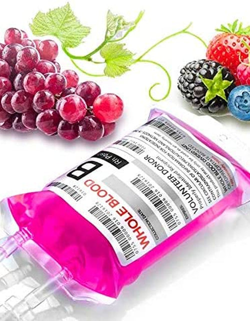 Load image into Gallery viewer, Blood Bags for Drinks, 10 IV Bags for Halloween Party Decoration, Reusable Drink Pouch for Live Blood of Theme Parties, Masquerade,Vampire,Zombie,Nurse Graduation Party Props

