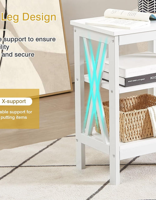 Load image into Gallery viewer, Modern Nightstands X-Design Side End Table Night Stand with Storage Shelf for Bedroom,Living Room,
