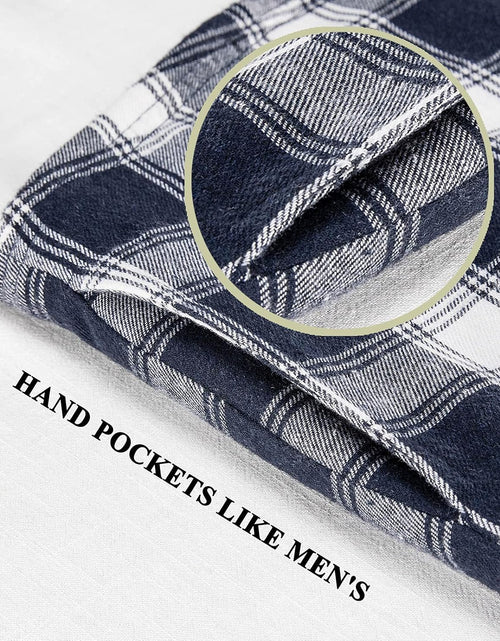 Load image into Gallery viewer, Womens Sherpa Lined Flannel Jacket with Hand Pockets, Plaid Button down Fuzzy Shirt Jackets
