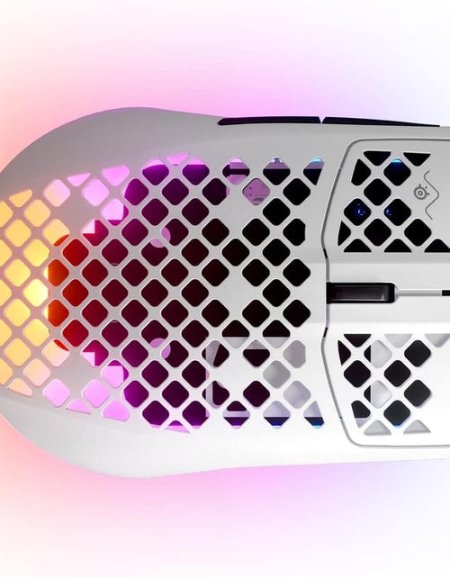 Load image into Gallery viewer, Aerox 3 Wireless - Holey RGB Gaming Mouse - Ultra-Lightweight Water Resistant Design - 18K DPI Truemove Air Optical Sensor -Snow
